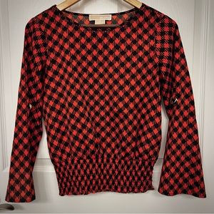 Michael Kors Red and Blue Top Size P